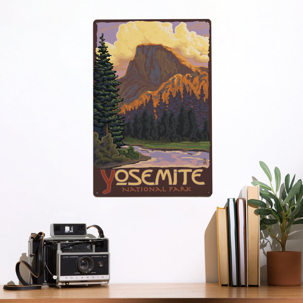 Yosemite National Park, California, Half Dome, Metal Signs Metal Lantern Press 