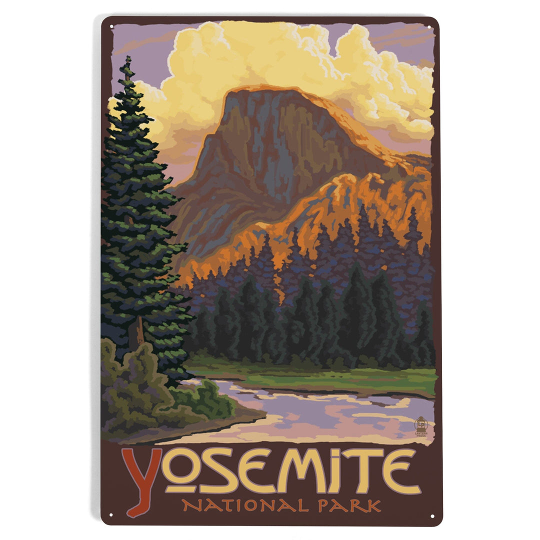 Yosemite National Park, California, Half Dome, Metal Signs Metal Lantern Press 