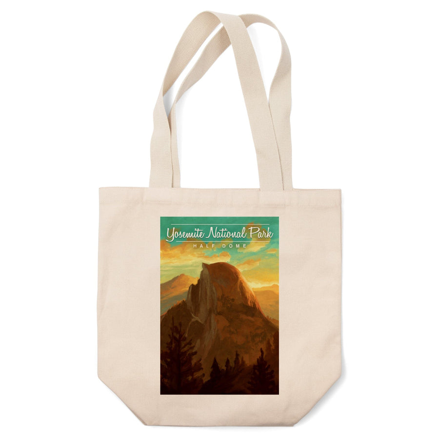 Yosemite National Park, California, Half Dome, Oil Painting, Tote Bag Totes Lantern Press 