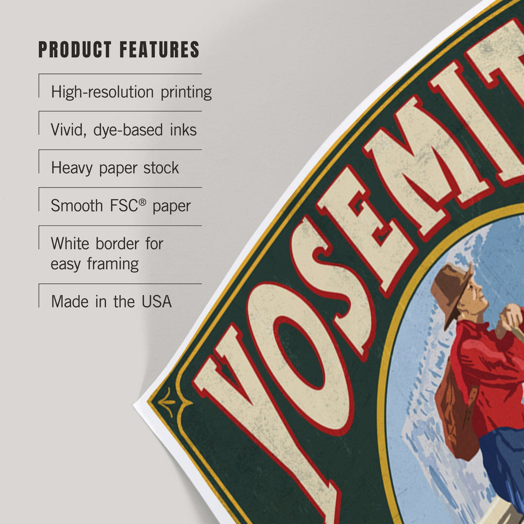 Yosemite National Park, California, Half Dome Vintage Sign, Art & Giclee Prints Art Lantern Press 