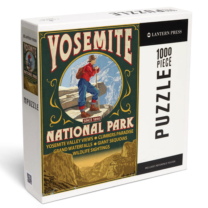 Yosemite National Park, California, Half Dome Vintage Sign, Jigsaw Puzzle Puzzle Lantern Press 