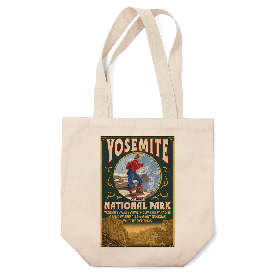 Yosemite National Park, California, Half Dome Vintage Sign, Lantern Press Artwork, Tote Bag Totes Lantern Press 