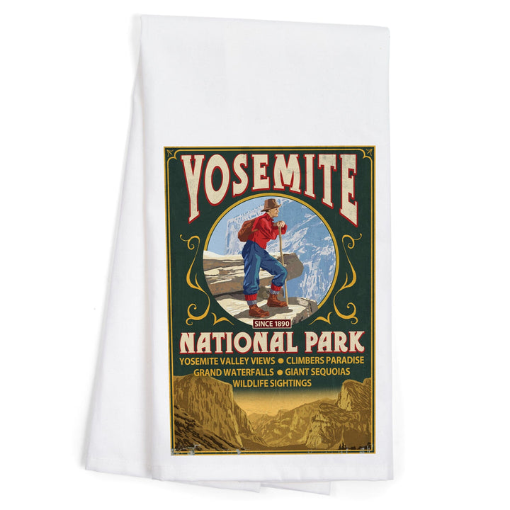 Yosemite National Park, California, Half Dome Vintage Sign, Lantern Press Artwork, Towels and Aprons Kitchen Lantern Press 
