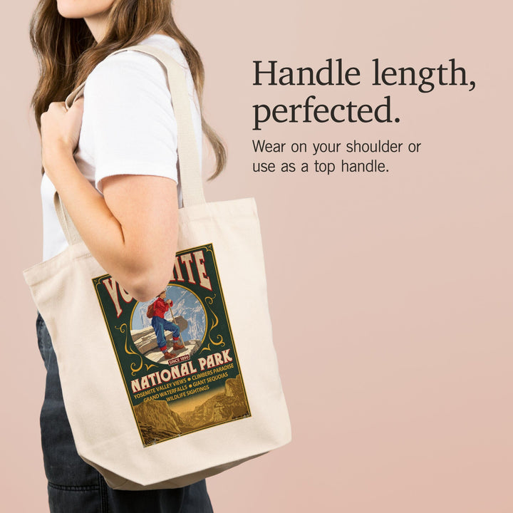 Yosemite National Park, California, Half Dome Vintage Sign, Tote Bag Totes Lantern Press 
