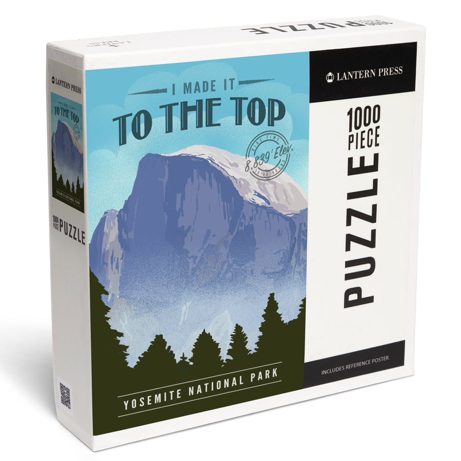 Yosemite National Park, California, I Made it to the Top, Half Dome, Lithograph, Jigsaw Puzzle Puzzle Lantern Press 