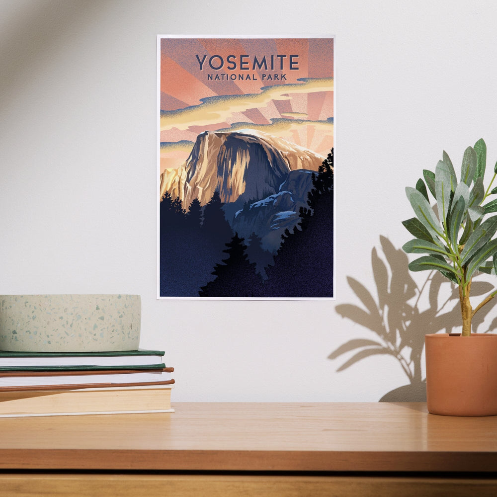 Yosemite National Park, California, Litho, Half Dome, Art & Giclee Prints Art Lantern Press 
