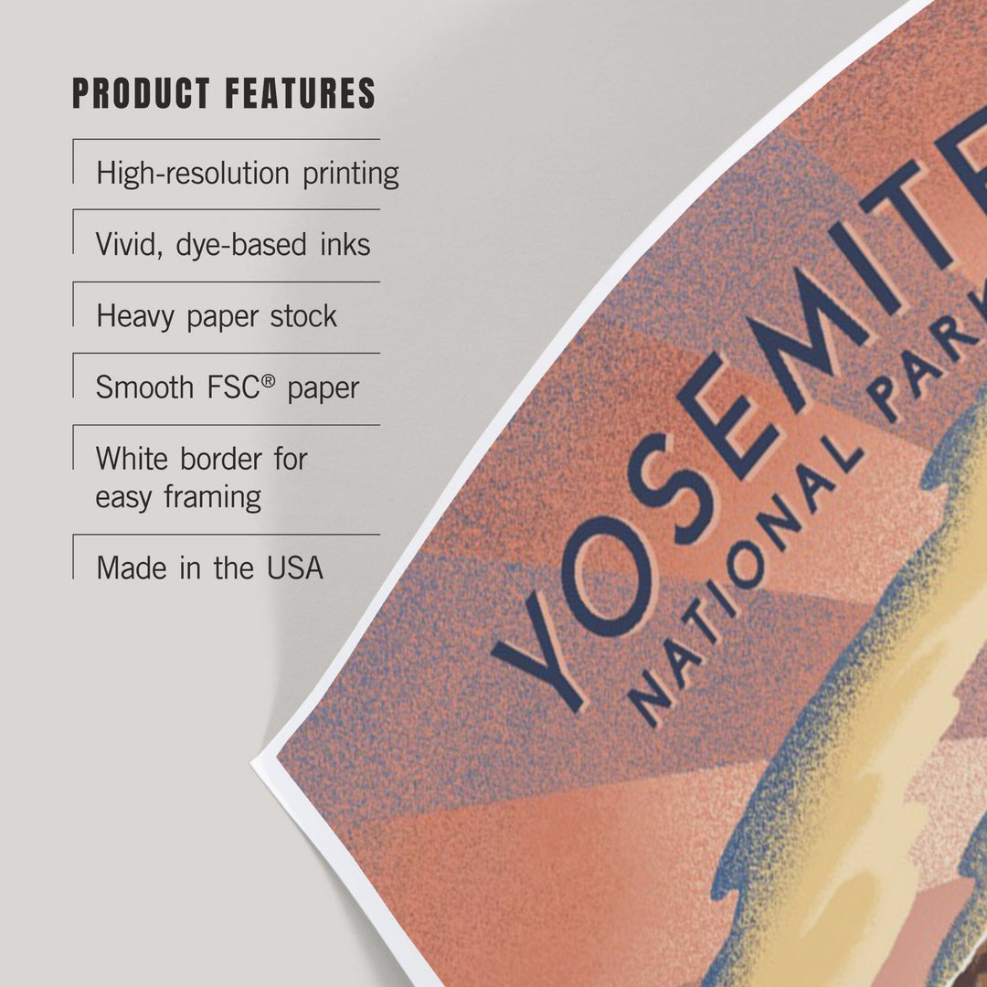 Yosemite National Park, California, Litho, Half Dome, Art & Giclee Prints Art Lantern Press 