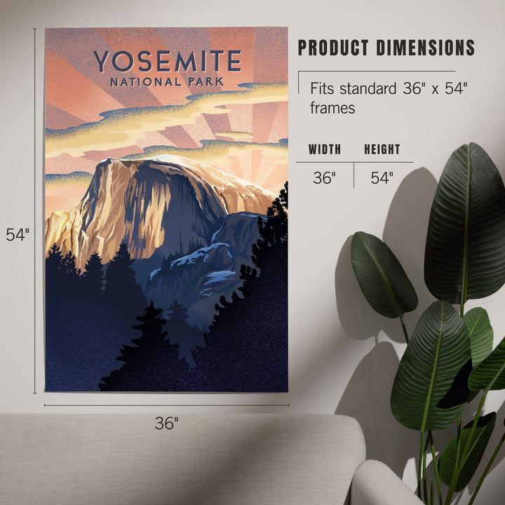 Yosemite National Park, California, Litho, Half Dome, Art & Giclee Prints Art Lantern Press 