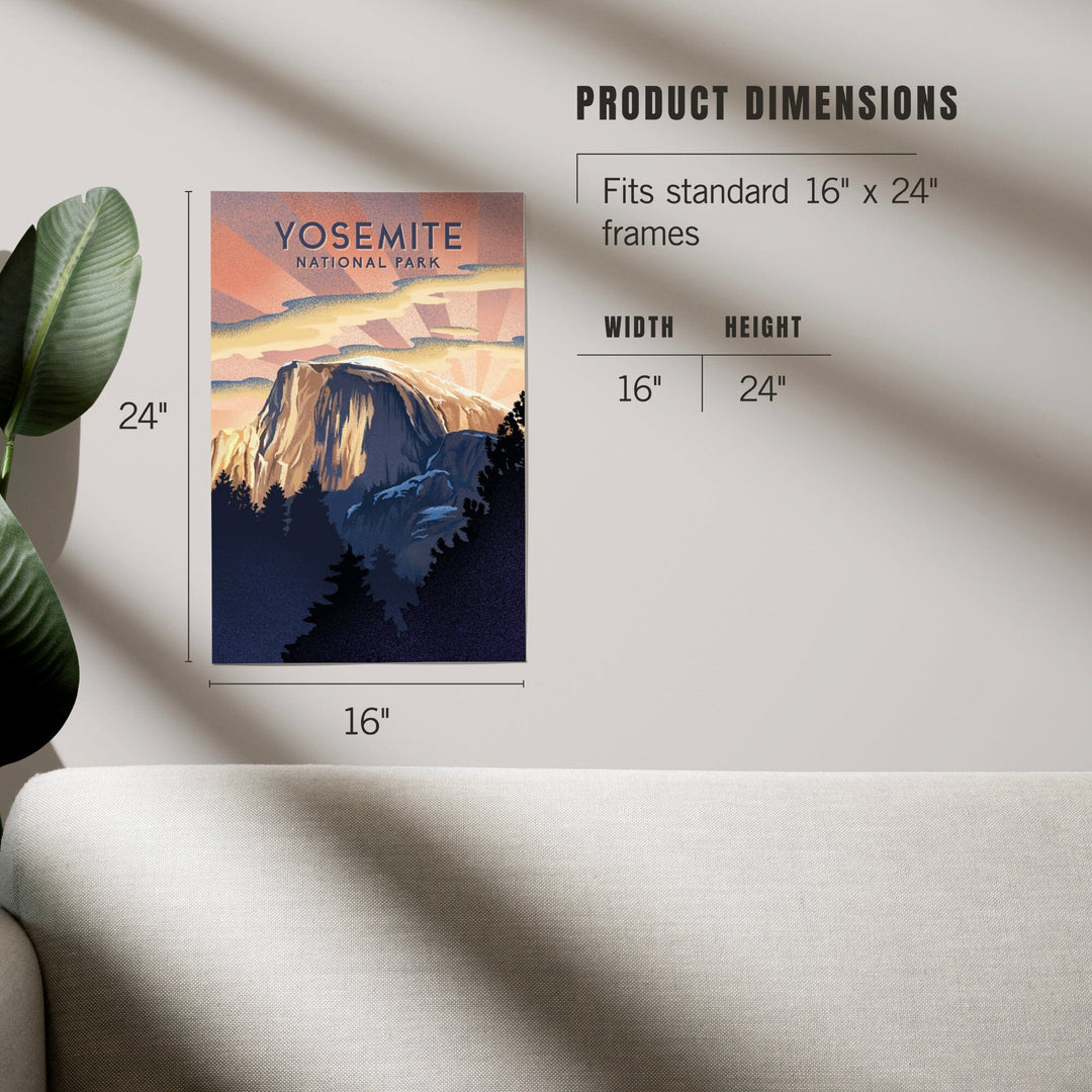 Yosemite National Park, California, Litho, Half Dome, Art & Giclee Prints Art Lantern Press 