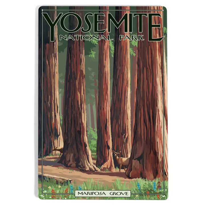 Yosemite National Park, California, Mariposa Grove, Metal Signs Metal Lantern Press 