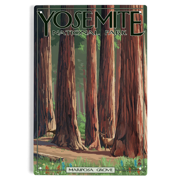 Yosemite National Park, California, Mariposa Grove, Metal Signs Metal Lantern Press 