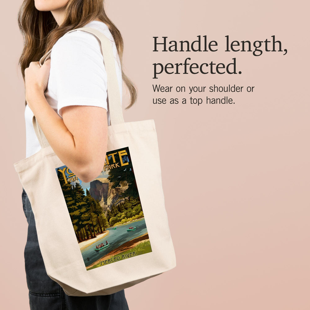 Yosemite National Park, California, Merced River Rafting, Tote Bag Totes Lantern Press 