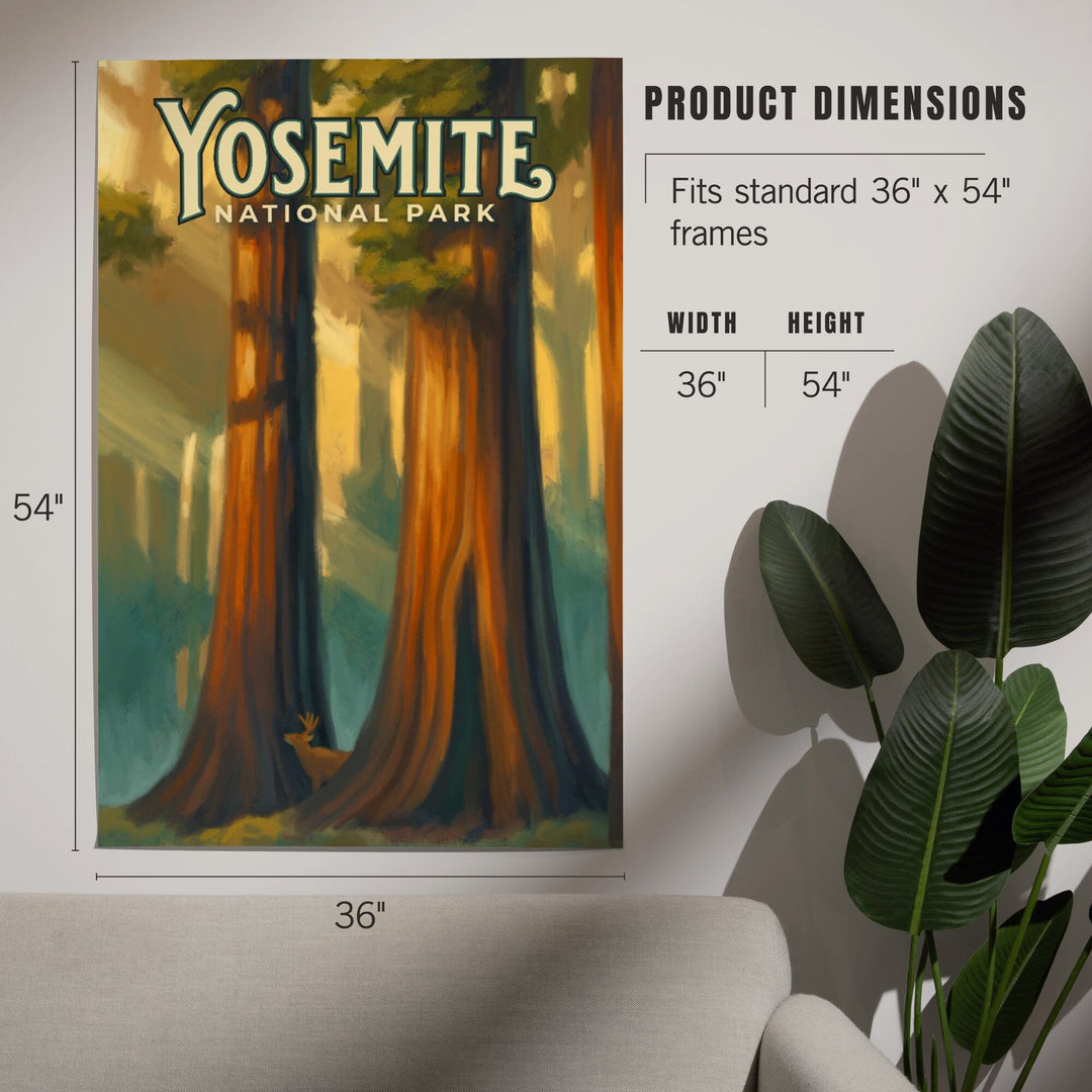 Yosemite National Park, California, Oil Painting, Art & Giclee Prints Art Lantern Press 