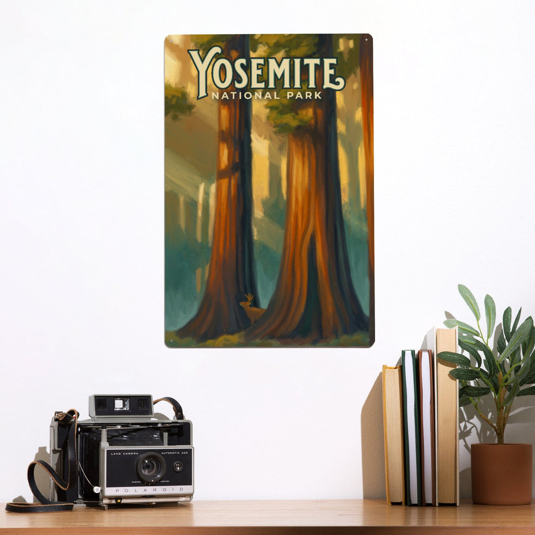 Yosemite National Park, California, Oil Painting, Metal Signs Metal Lantern Press 