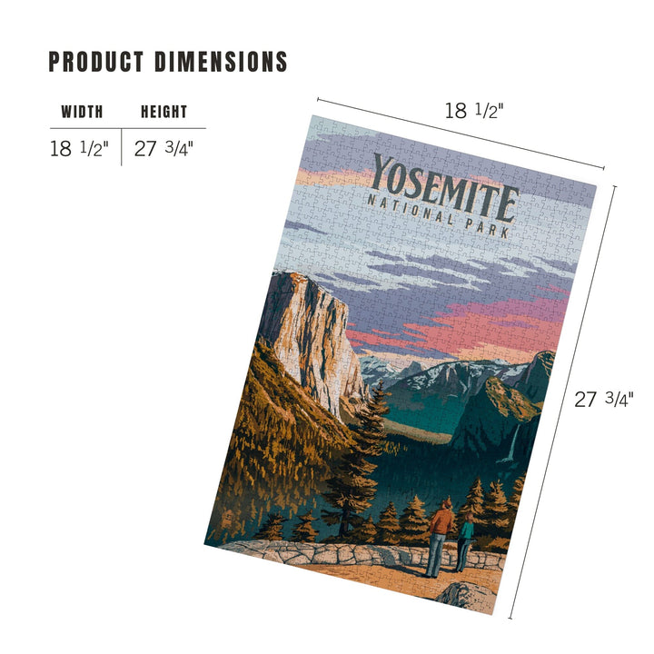 Yosemite National Park, California, Painterly, Jigsaw Puzzle Puzzle Lantern Press 