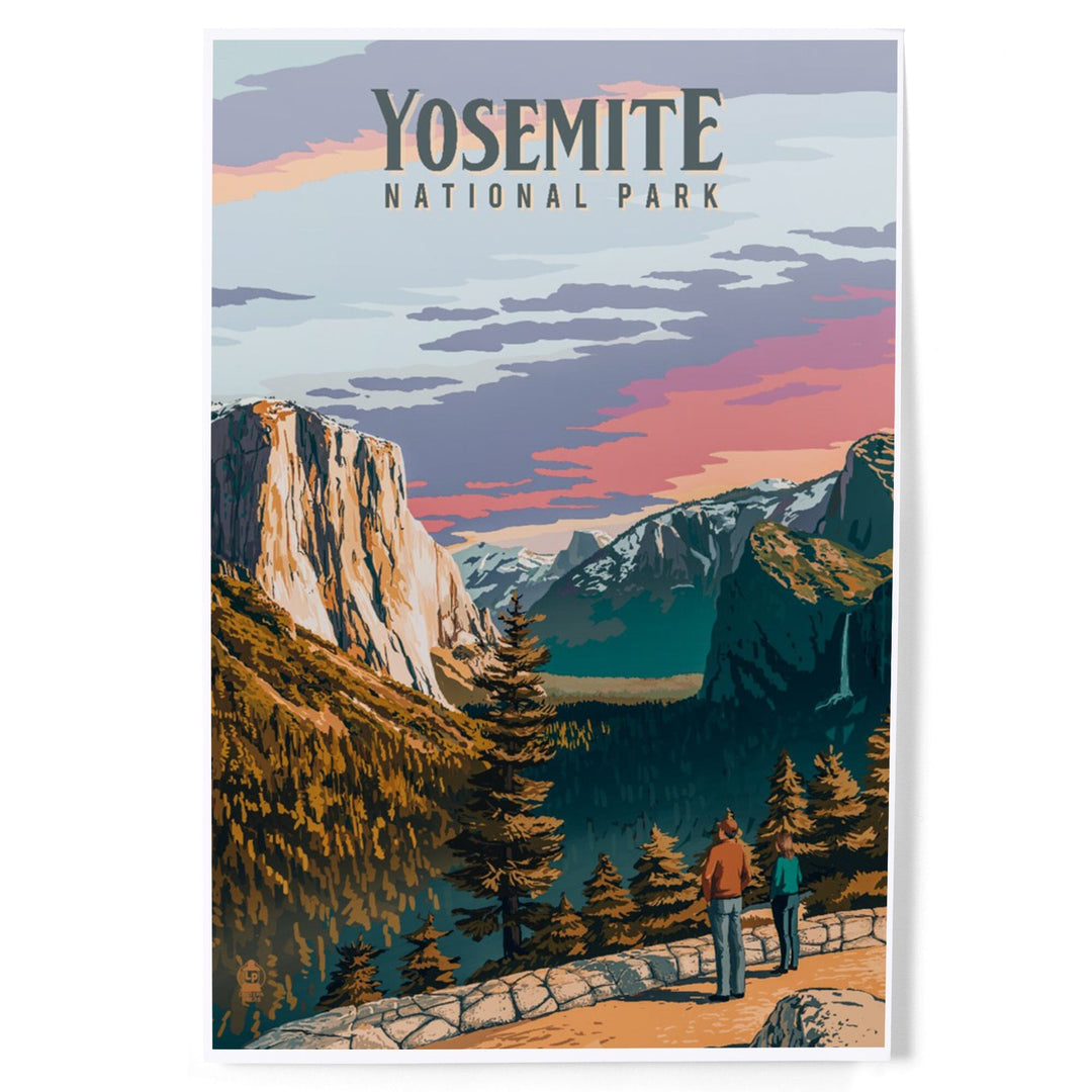 Yosemite National Park, California, Painterly National Park Series, Art & Giclee Prints Art Lantern Press 