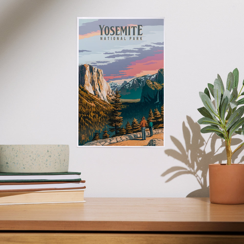 Yosemite National Park, California, Painterly National Park Series, Art & Giclee Prints Art Lantern Press 