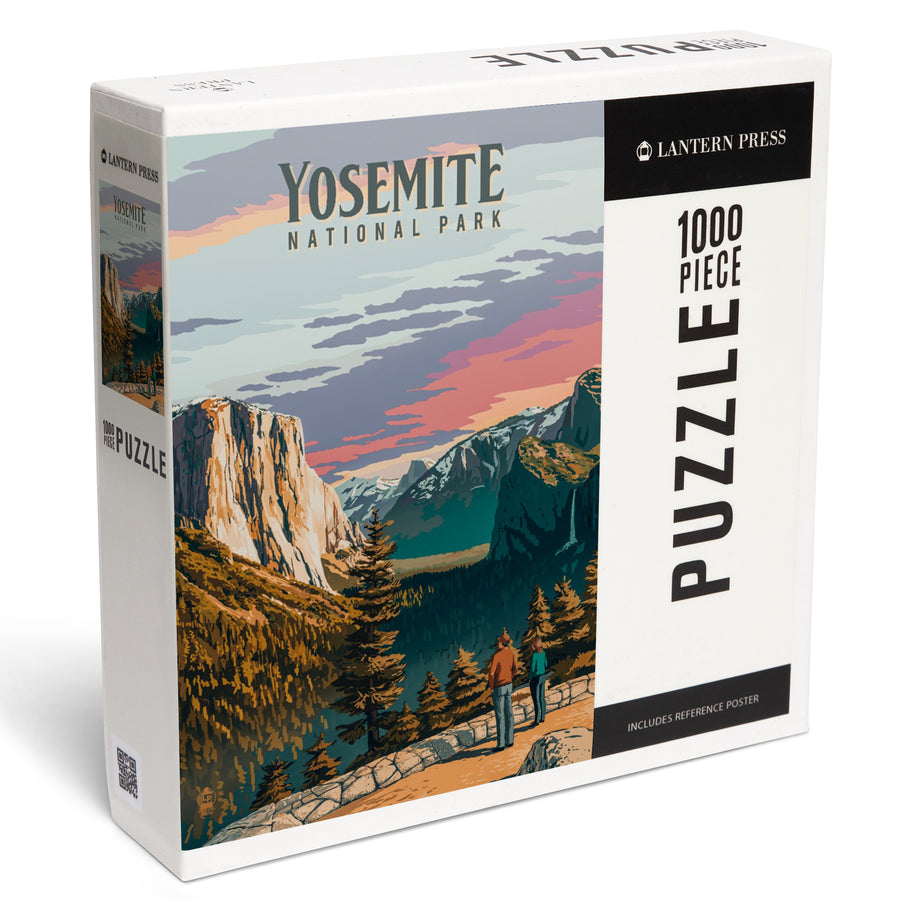 Yosemite National Park, California, Painterly National Park Series, Jigsaw Puzzle Puzzle Lantern Press 