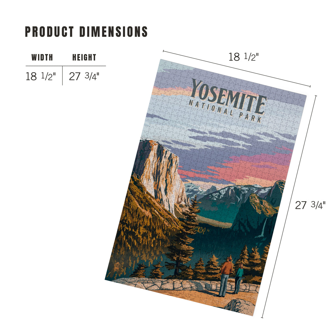 Yosemite National Park, California, Painterly National Park Series, Jigsaw Puzzle Puzzle Lantern Press 