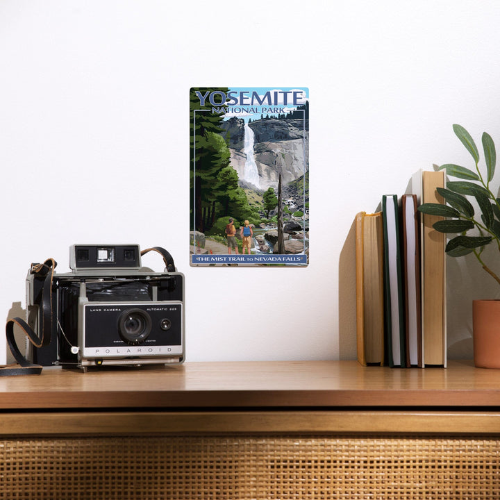 Yosemite National Park, California, Painterly, The Mist Trail, Metal Signs Metal Lantern Press 