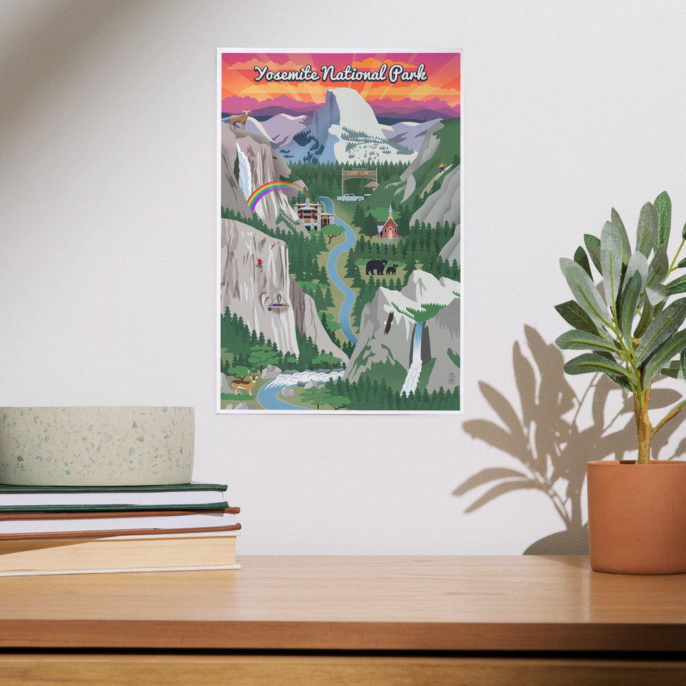 Yosemite National Park, California, Retro Views, Art & Giclee Prints Art Lantern Press 