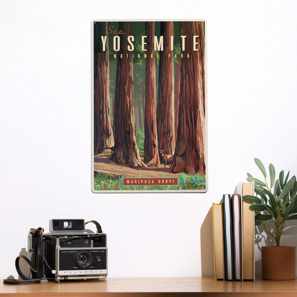 Yosemite National Park, California, See Yosemite, Mariposa Grove, Metal Signs Metal Lantern Press 