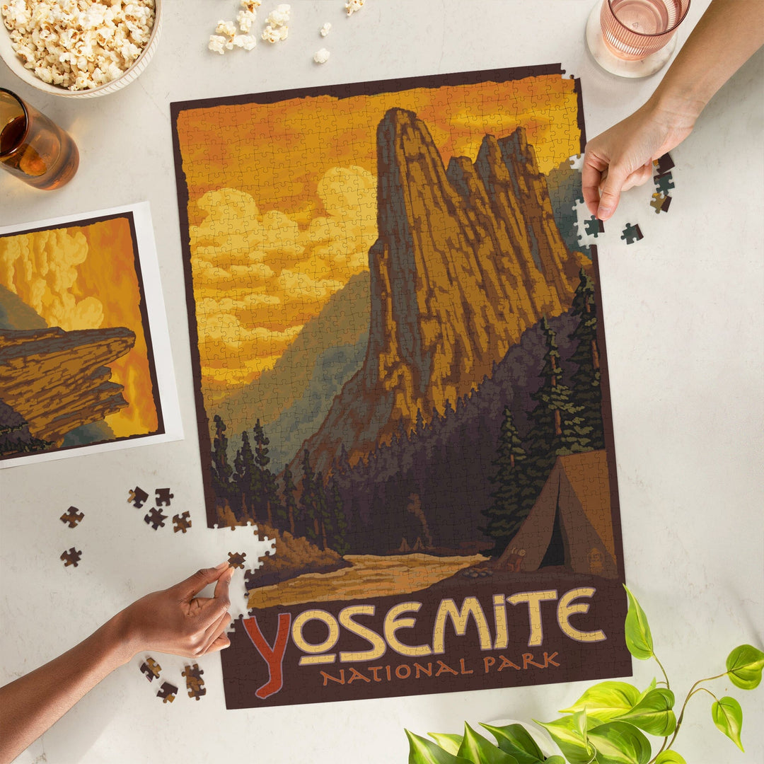 Yosemite National Park, California, Sentinel, Jigsaw Puzzle Puzzle Lantern Press 