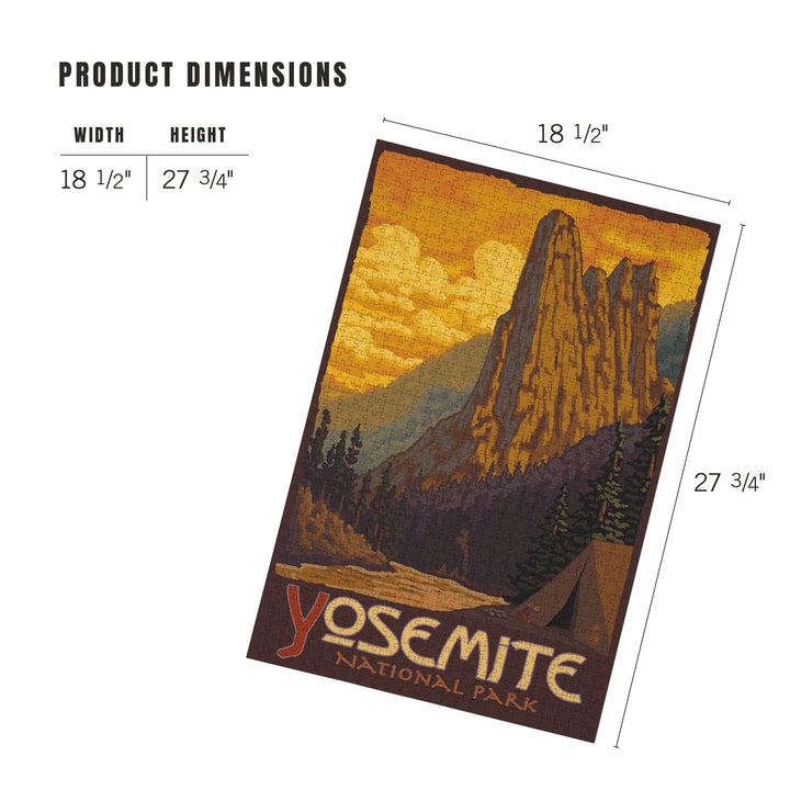 Yosemite National Park, California, Sentinel, Jigsaw Puzzle Puzzle Lantern Press 
