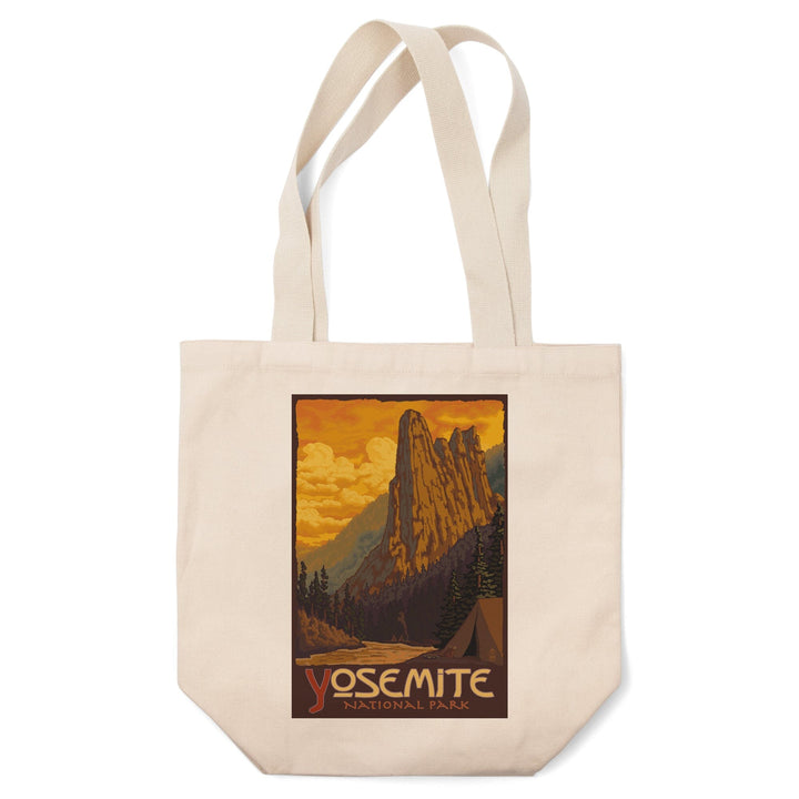 Yosemite National Park, California, Sentinel, Lantern Press Artwork, Tote Bag Totes Lantern Press 