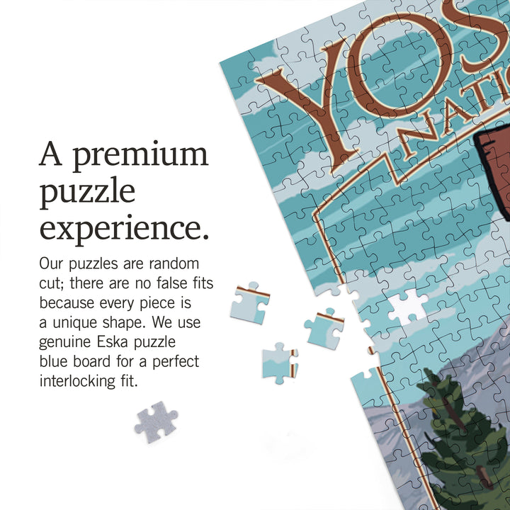Yosemite National Park, California, Signpost, Jigsaw Puzzle Puzzle Lantern Press 