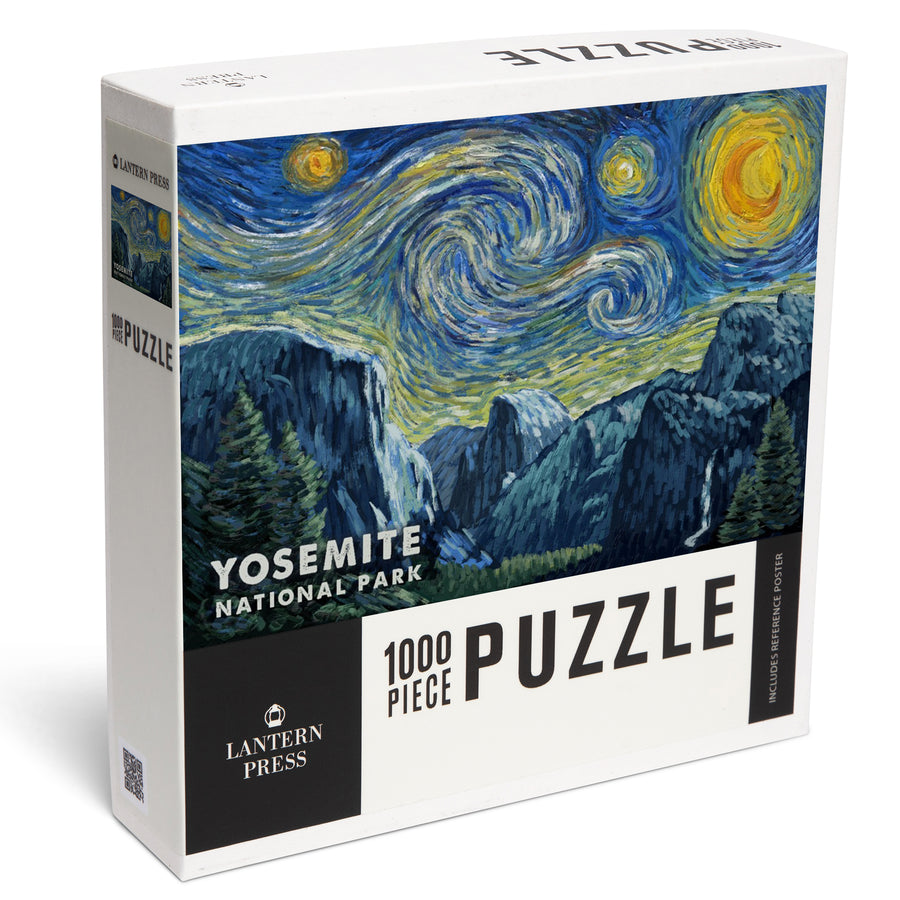 Yosemite National Park, California, Starry Night, Jigsaw Puzzle Puzzle Lantern Press 