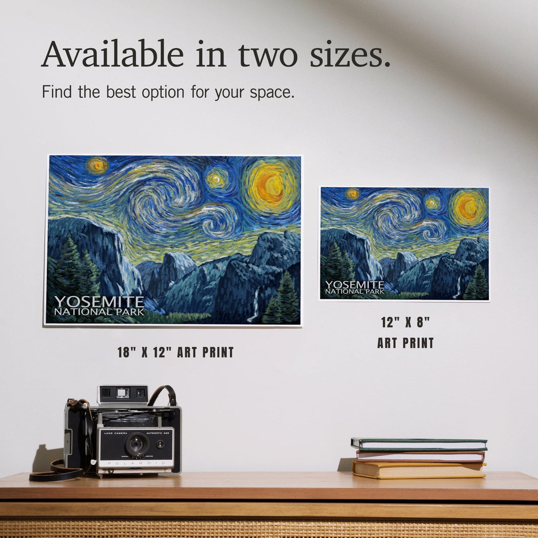 Yosemite National Park, California, Starry Night National Park Series, Art & Giclee Prints Art Lantern Press 