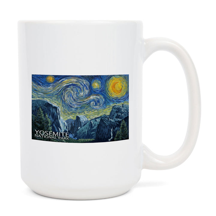 Yosemite National Park, California, Starry Night National Park Series, Ceramic Mug Mugs Lantern Press 