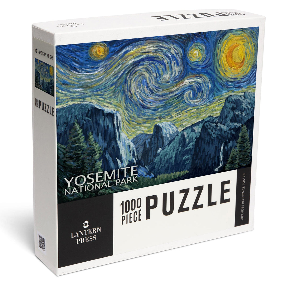 Yosemite National Park, California, Starry Night National Park Series, Jigsaw Puzzle Puzzle Lantern Press 