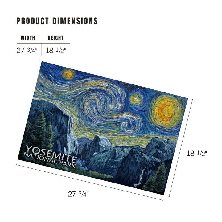 Yosemite National Park, California, Starry Night National Park Series, Jigsaw Puzzle Puzzle Lantern Press 