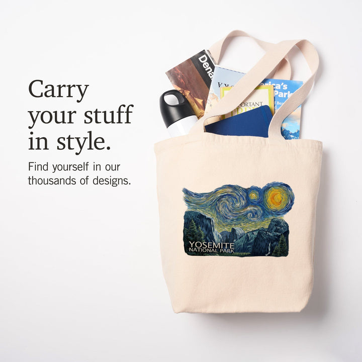 Yosemite National Park, California, Starry Night National Park Series,, Tote Bag Totes Lantern Press 