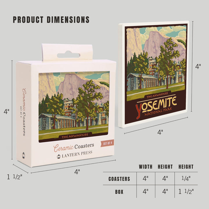 Yosemite National Park, California, The Ahwahnee and El Capitan, Coasters Coasters Lantern Press 
