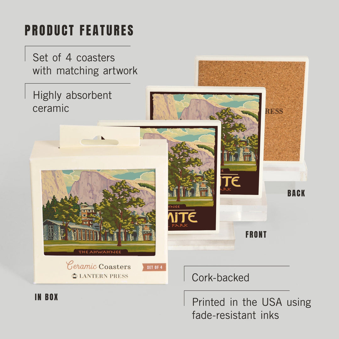 Yosemite National Park, California, The Ahwahnee and El Capitan, Coasters Coasters Lantern Press 