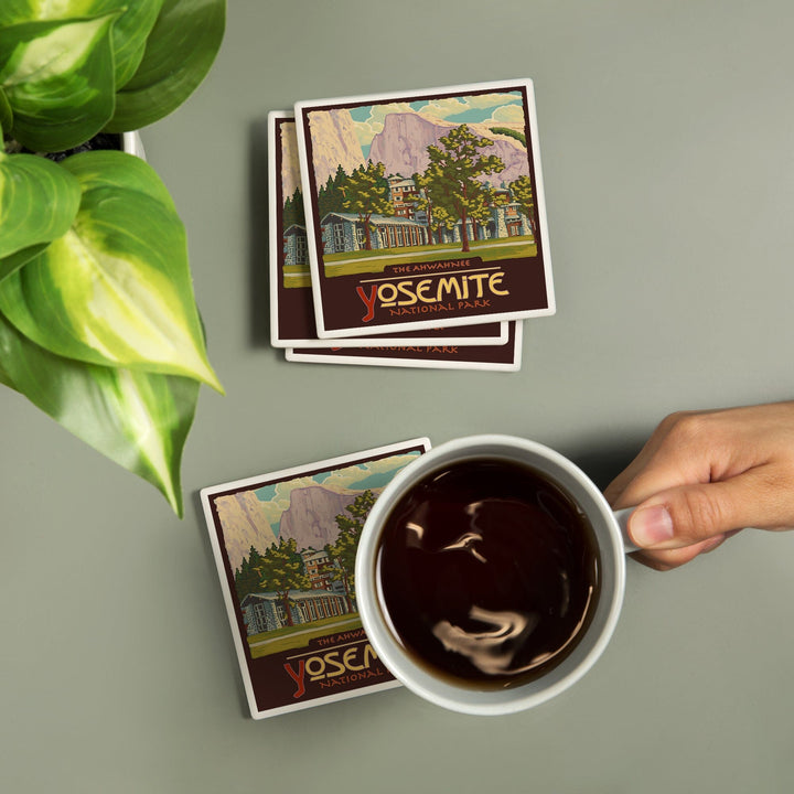 Yosemite National Park, California, The Ahwahnee and El Capitan, Coasters Coasters Lantern Press 