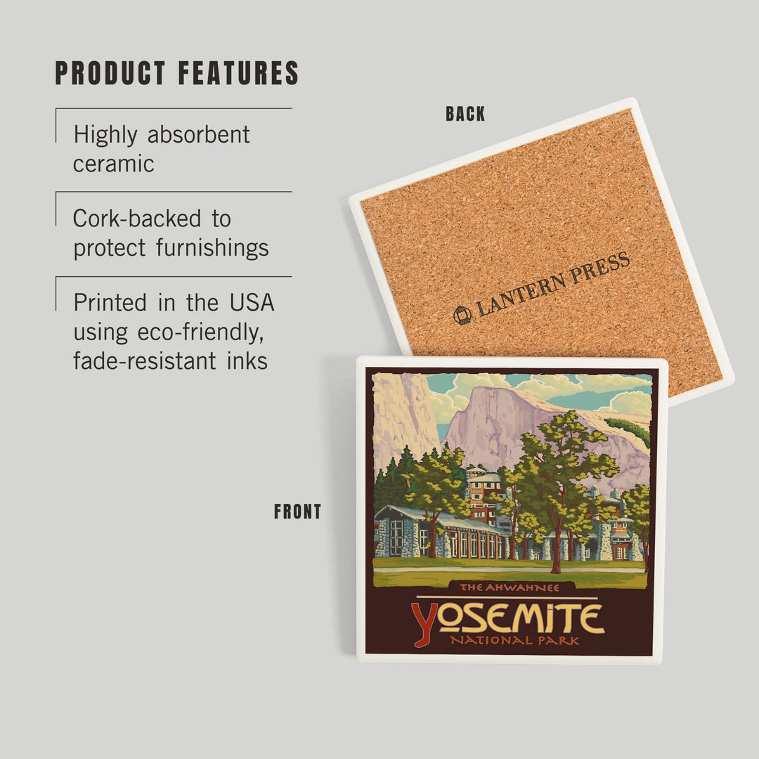 Yosemite National Park, California, The Ahwahnee and El Capitan, Coasters Coasters Lantern Press 