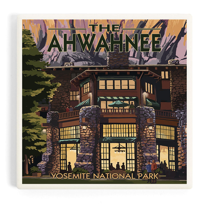 Yosemite National Park, California, The Ahwahnee, Coasters Coasters Lantern Press Coaster 