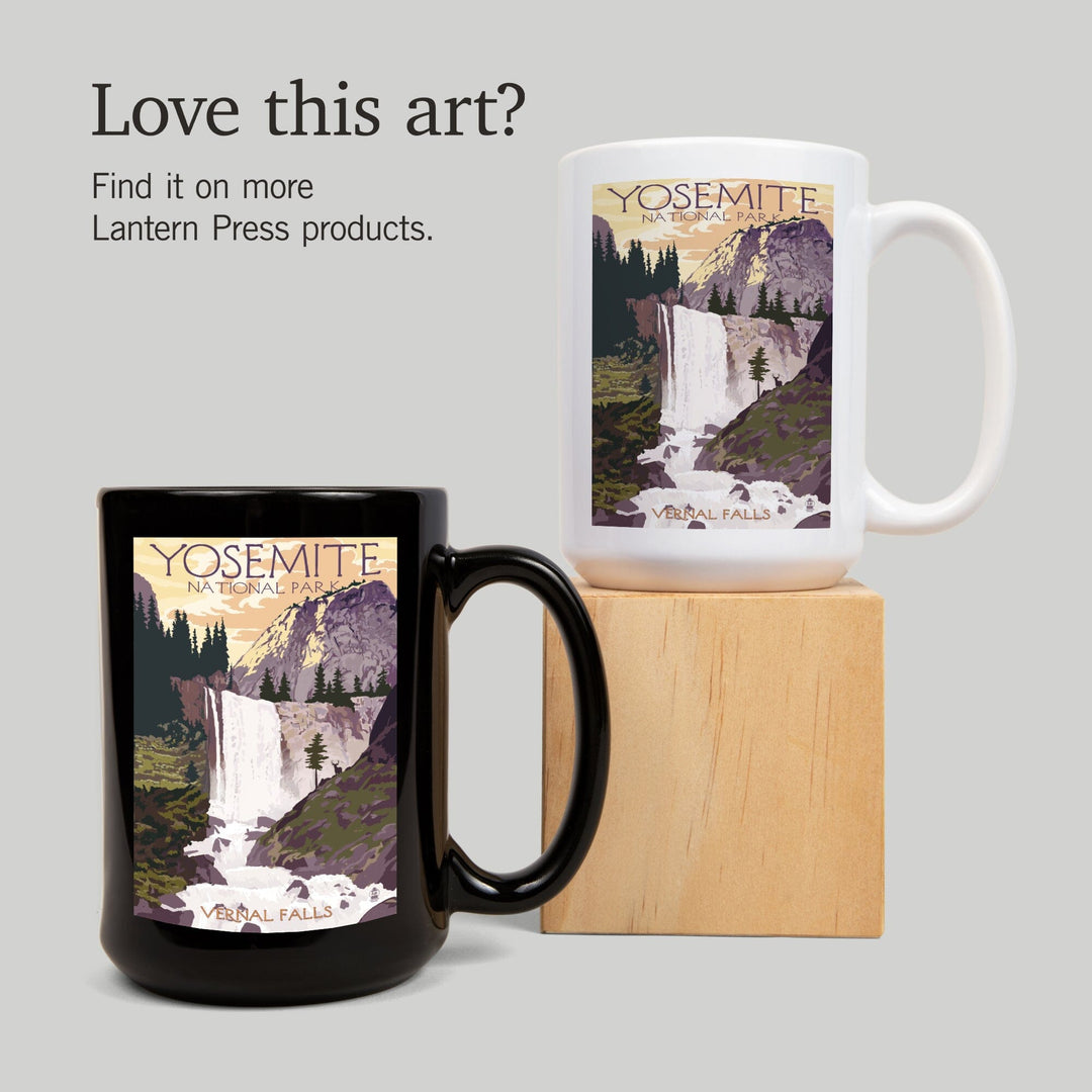 Yosemite National Park, California, Vernal Falls, Ceramic Mug Mugs Lantern Press 