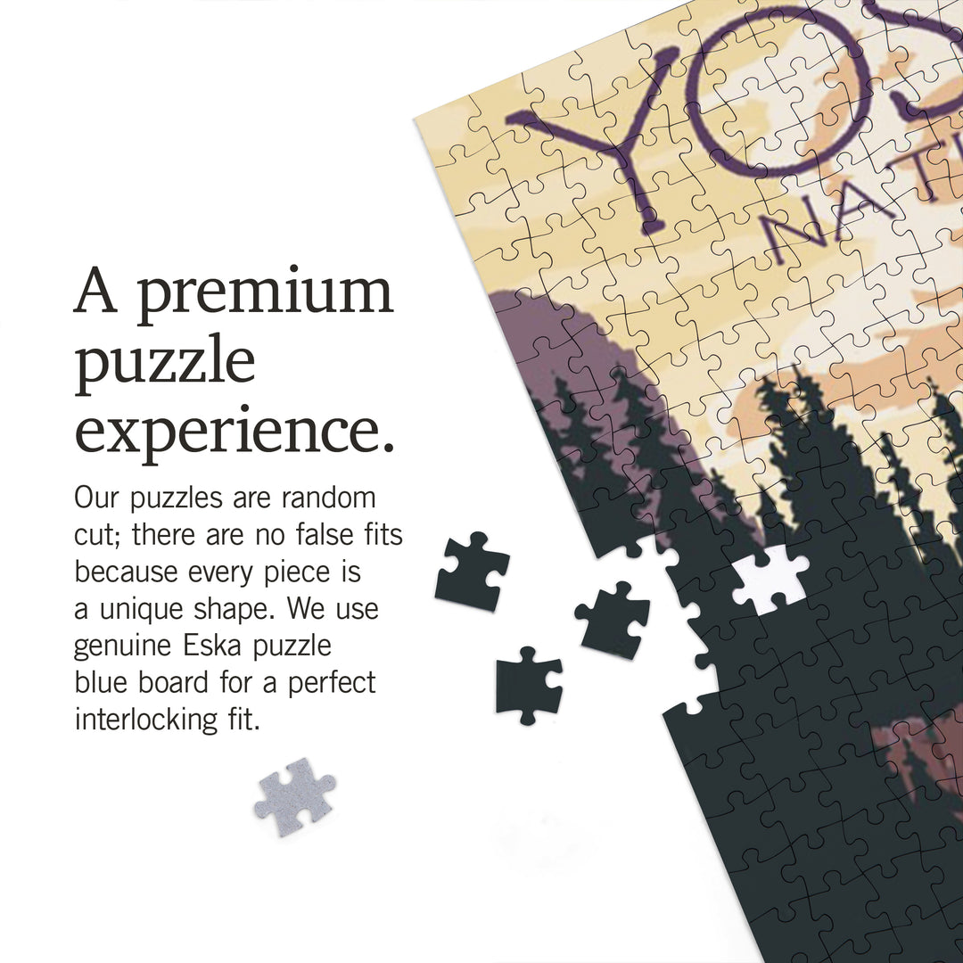 Yosemite National Park, California, Vernal Falls, Jigsaw Puzzle Puzzle Lantern Press 