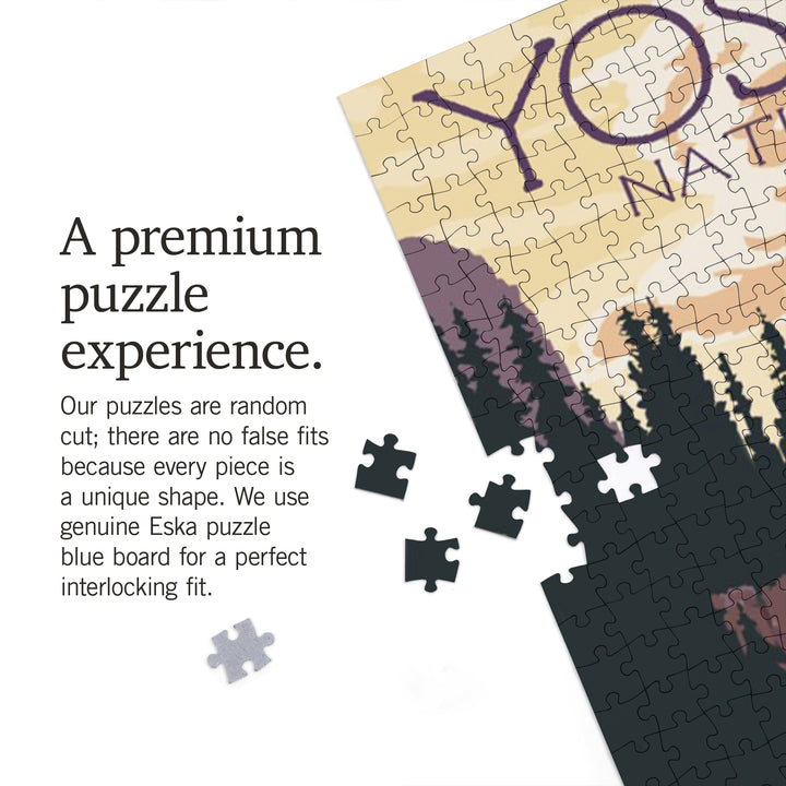 Yosemite National Park, California, Vernal Falls, Jigsaw Puzzle Puzzle Lantern Press 