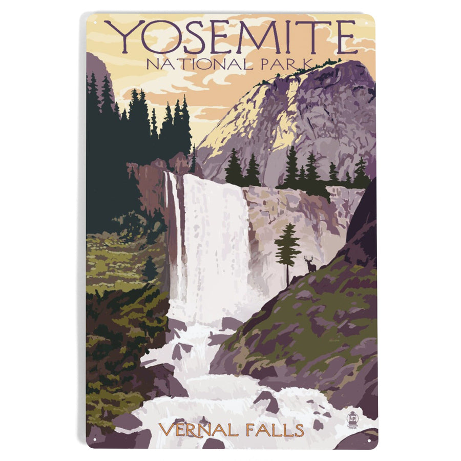 Yosemite National Park, California, Vernal Falls, Metal Signs Metal Lantern Press 