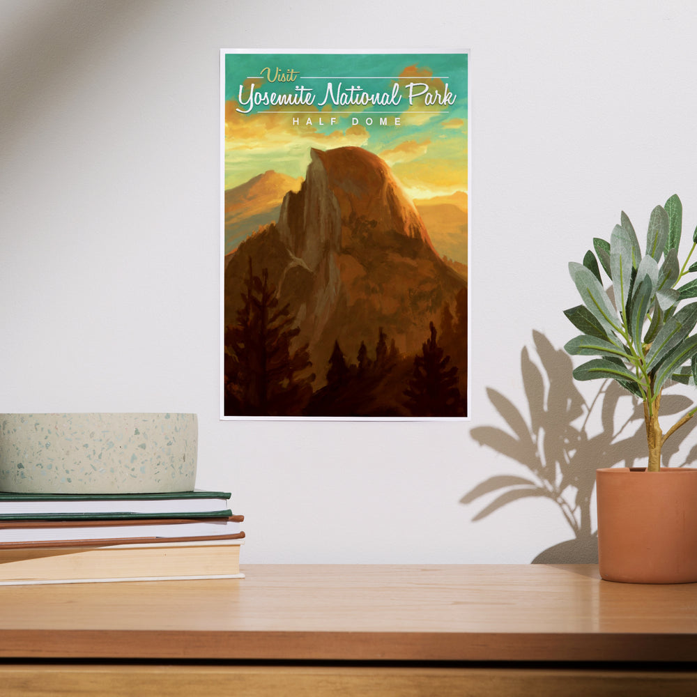 Yosemite National Park, California, Visit Half Dome, Oil Painting, Art & Giclee Prints Art Lantern Press 