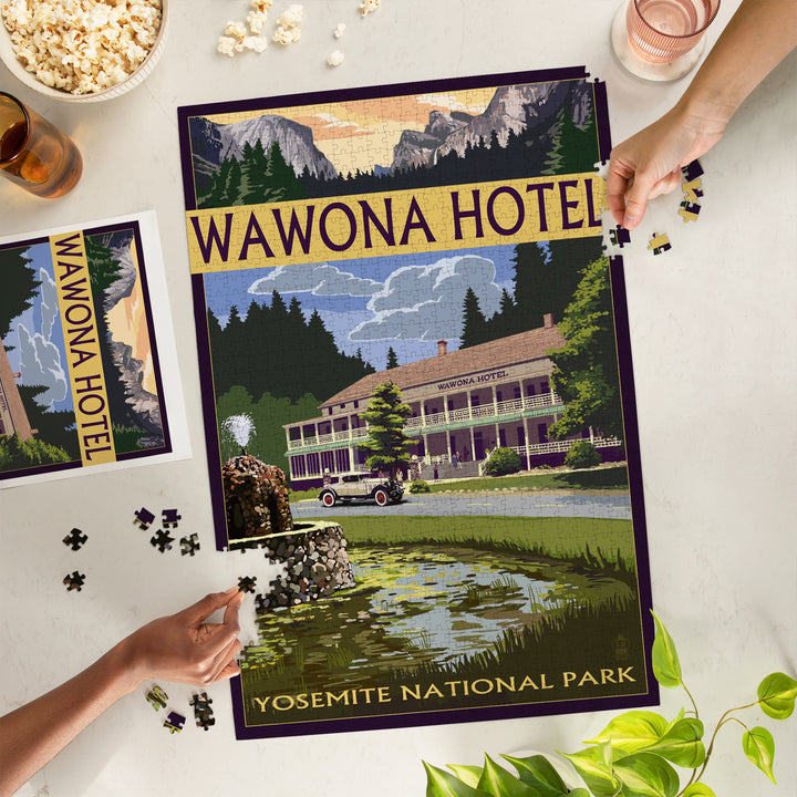 Yosemite National Park, California, Wawona Hotel, Jigsaw Puzzle Puzzle Lantern Press 