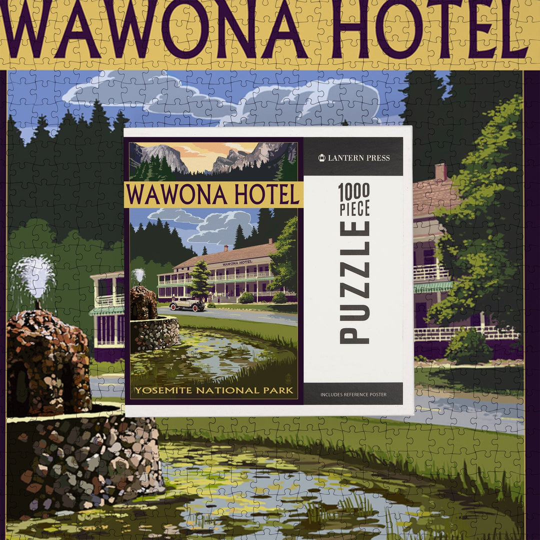 Yosemite National Park, California, Wawona Hotel, Jigsaw Puzzle Puzzle Lantern Press 