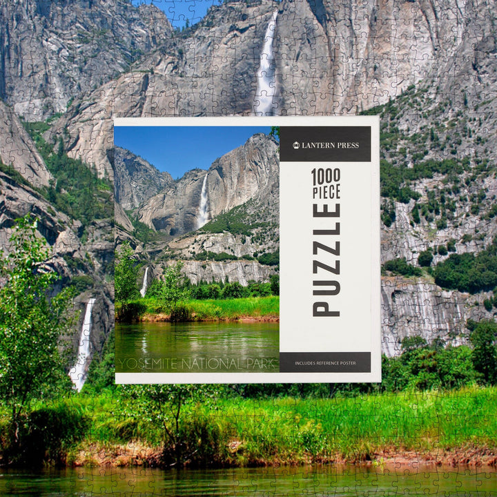 Yosemite National Park, California, Yosemite Falls, Jigsaw Puzzle Puzzle Lantern Press 