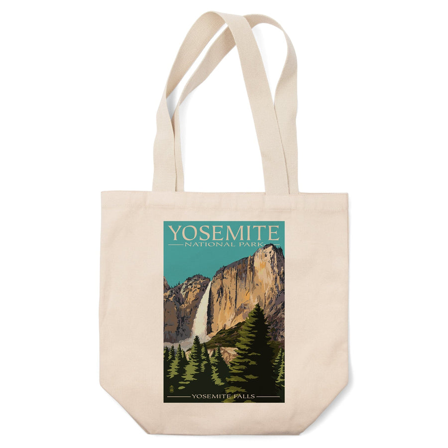 Yosemite National Park, California, Yosemite Falls, Lantern Press Artwork, Tote Bag Totes Lantern Press 